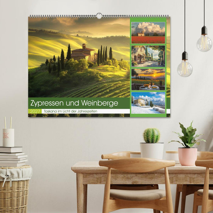 Zypressen und Weinberge (CALVENDO Wandkalender 2027)