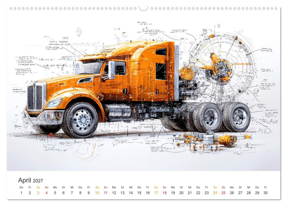 Trucks - Design Studien (CALVENDO Wandkalender 2027)
