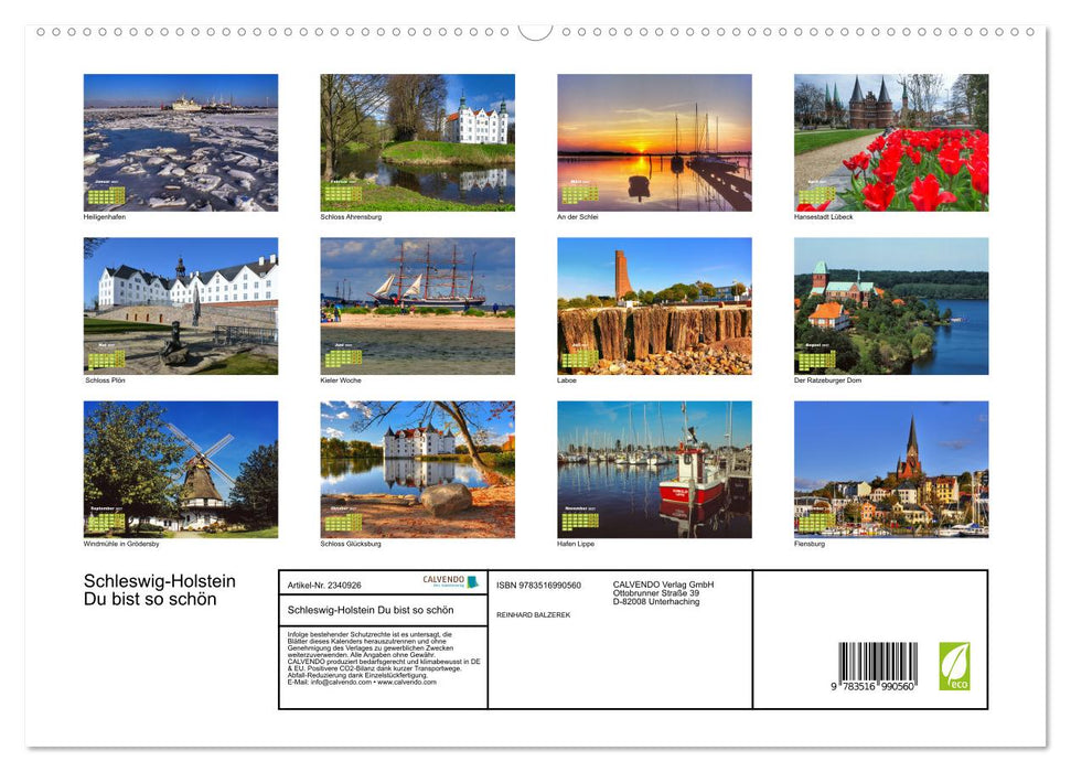 Schleswig-Holstein Du bist so schön (CALVENDO Premium Wandkalender 2027)