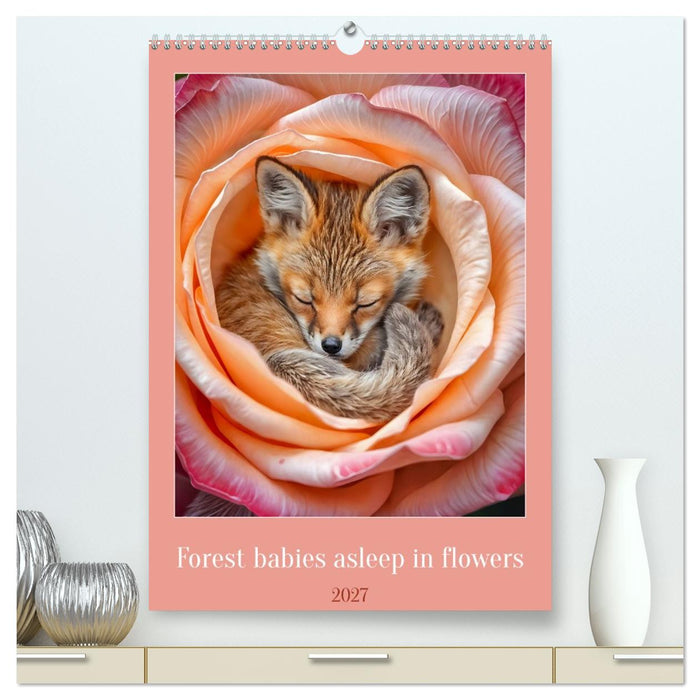 Forest babies asleep in flowers (CALVENDO Premium-Calendar 2027)