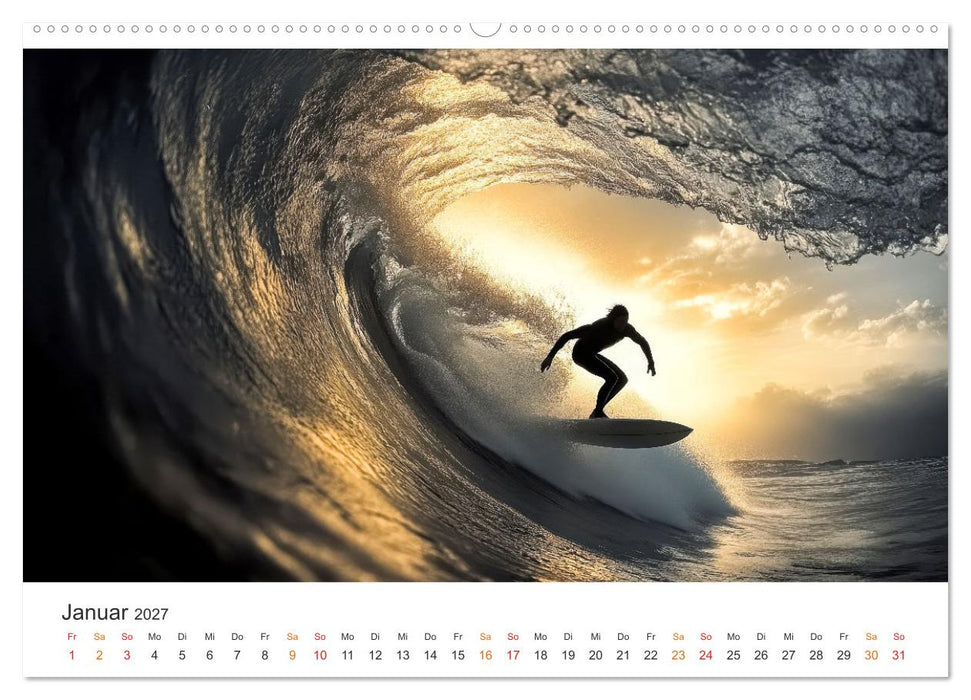 Surfen - Ride the Wave (CALVENDO Premium Wandkalender 2027)