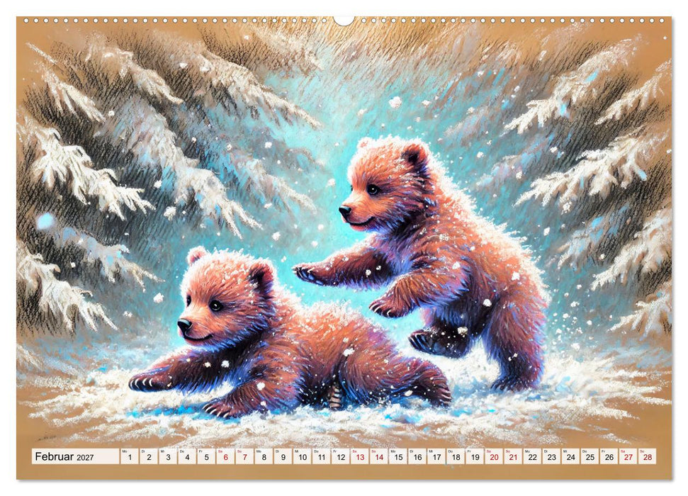 Ein Jahr mit den Bären - Ein majestätisches Leben in der Wildnis (CALVENDO Wandkalender 2027)