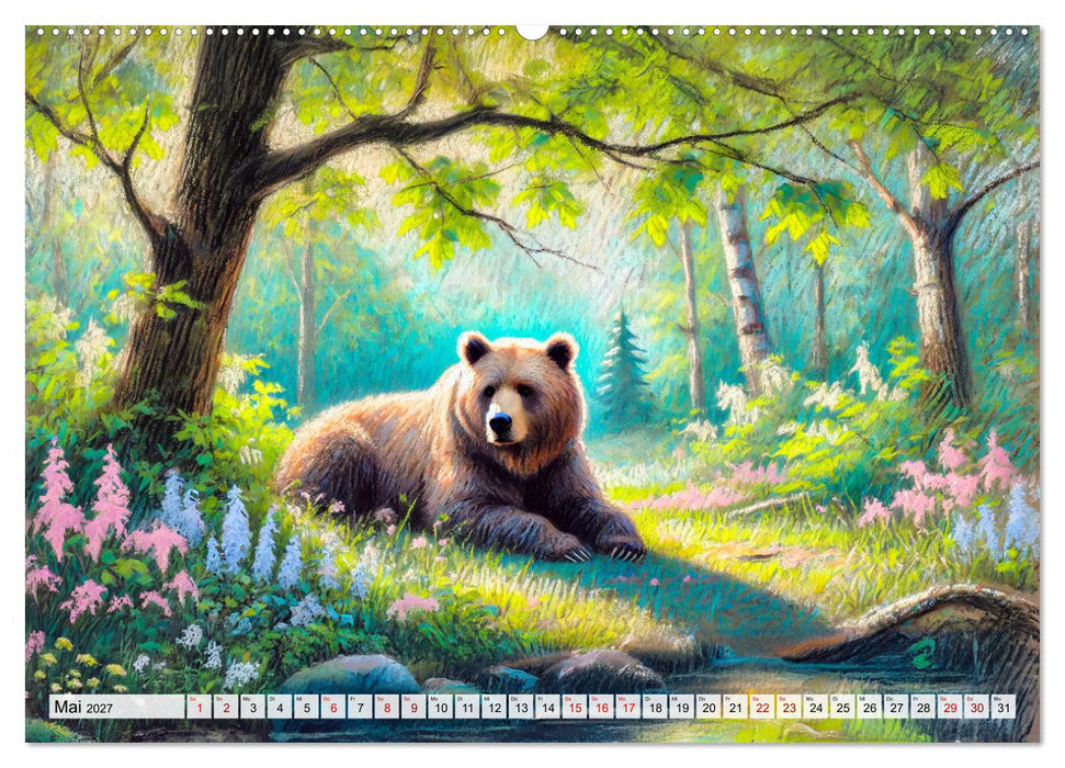 Ein Jahr mit den Bären - Ein majestätisches Leben in der Wildnis (CALVENDO Wandkalender 2027)