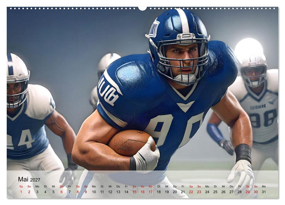 American Football - im Team zum Sieg (CALVENDO Premium Wandkalender 2027)