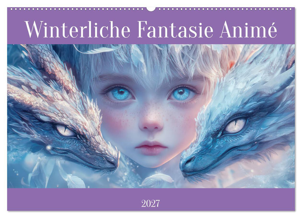 Winterliche Fantasie Animé (CALVENDO Wandkalender 2027)