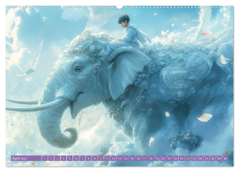 Winterliche Fantasie Animé (CALVENDO Wandkalender 2027)