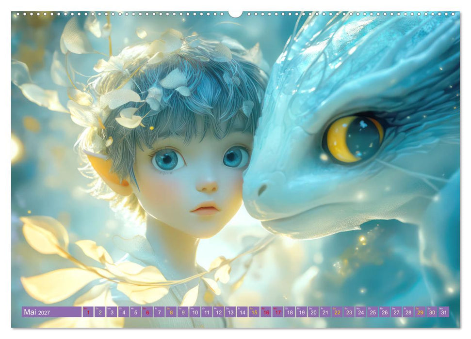 Winterliche Fantasie Animé (CALVENDO Wandkalender 2027)
