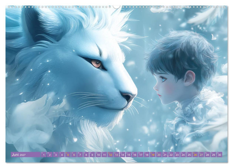 Winterliche Fantasie Animé (CALVENDO Wandkalender 2027)