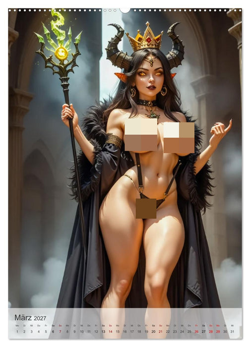 Spicy Fantasy - Frivoles Mittelalter (CALVENDO Premium Wandkalender 2027)