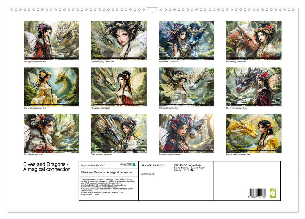 Elves and Dragons - A magical connection (CALVENDO Monthly Calendar 2027)