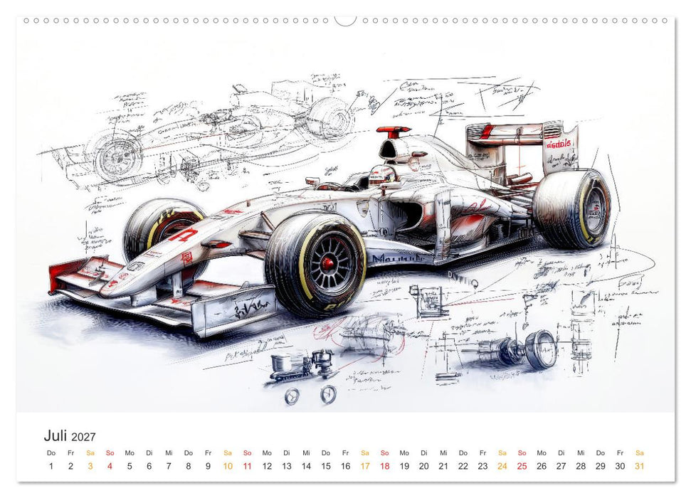 Rennwagen - Design Studien (CALVENDO Premium Wandkalender 2027)