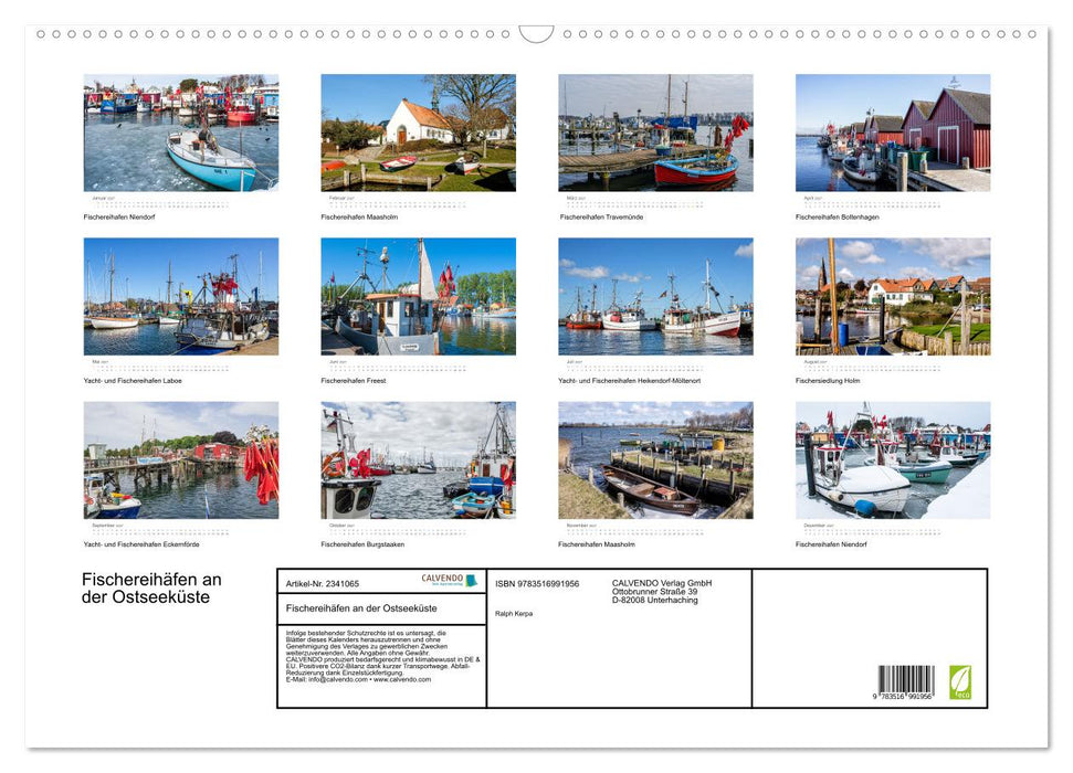 Fischereihäfen an der Ostseeküste (CALVENDO Wandkalender 2027)