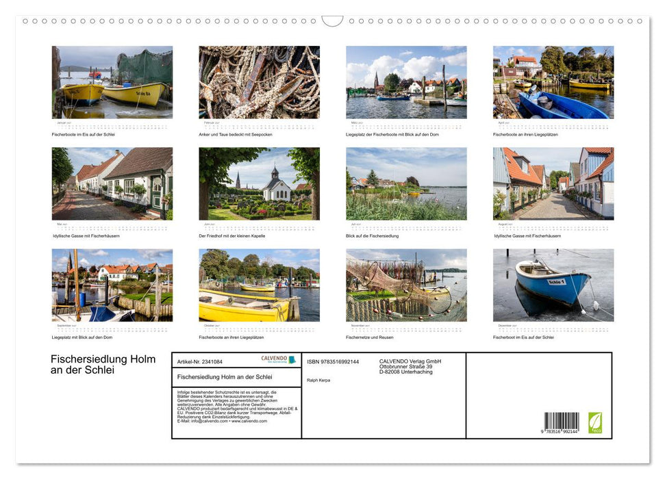 Fischersiedlung Holm an der Schlei (CALVENDO Wandkalender 2027)
