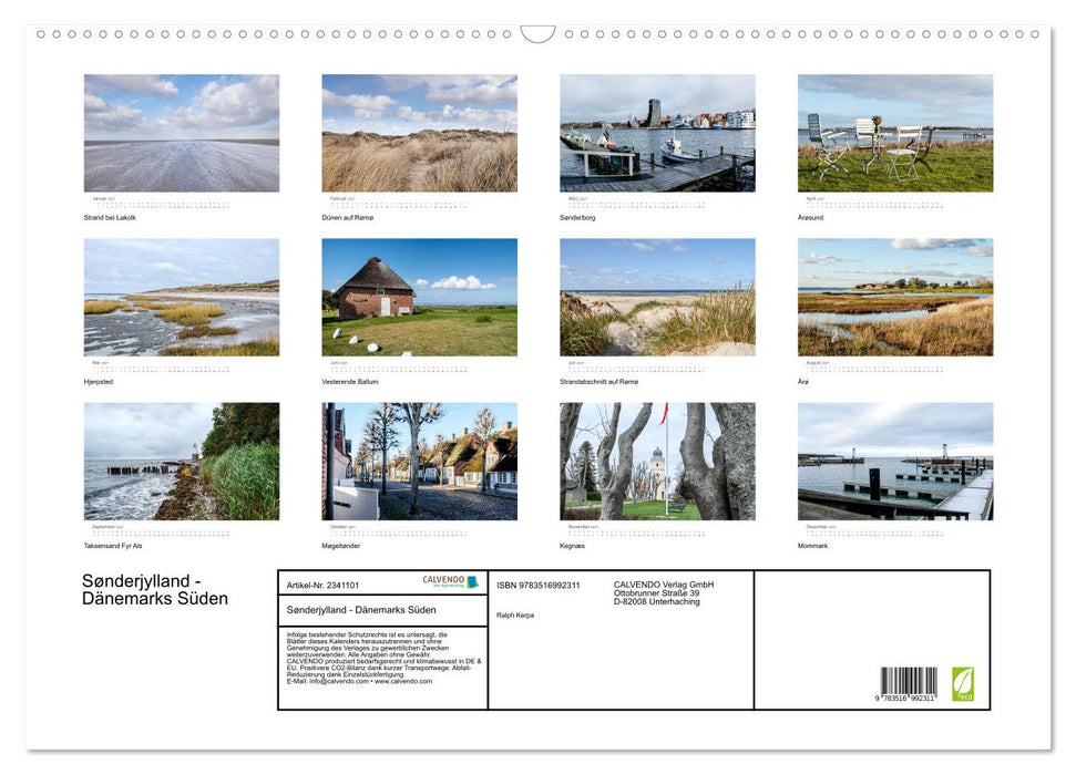 Sønderjylland - Dänemarks Süden (CALVENDO Wandkalender 2027)