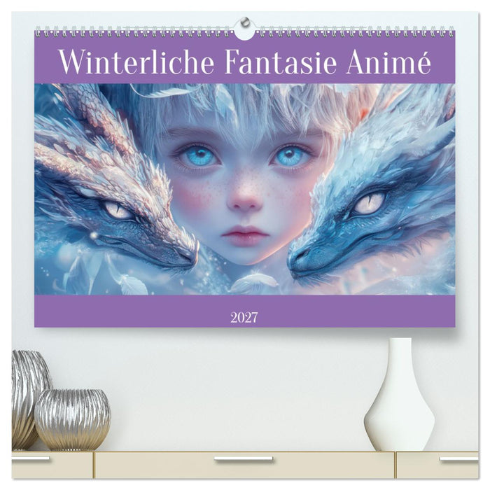 Winterliche Fantasie Animé (CALVENDO Premium Wandkalender 2027)