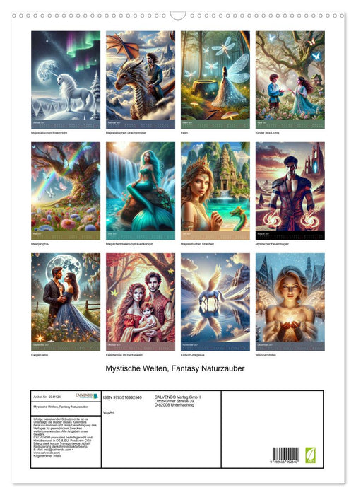 Mystische Welten, Fantasy Naturzauber (CALVENDO Wandkalender 2027)