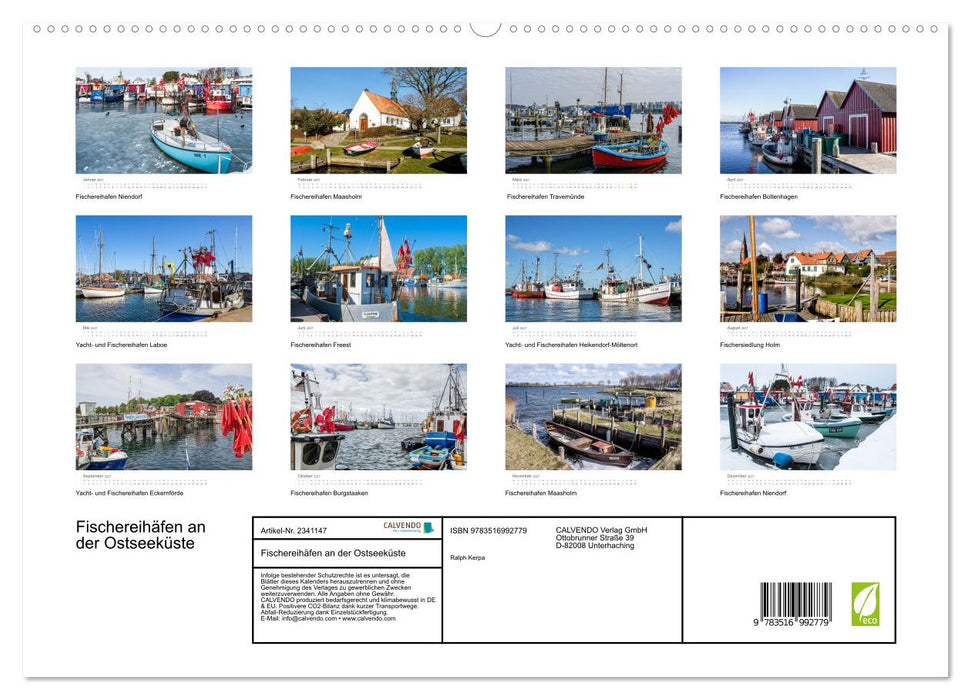 Fischereihäfen an der Ostseeküste (CALVENDO Premium Wandkalender 2027)