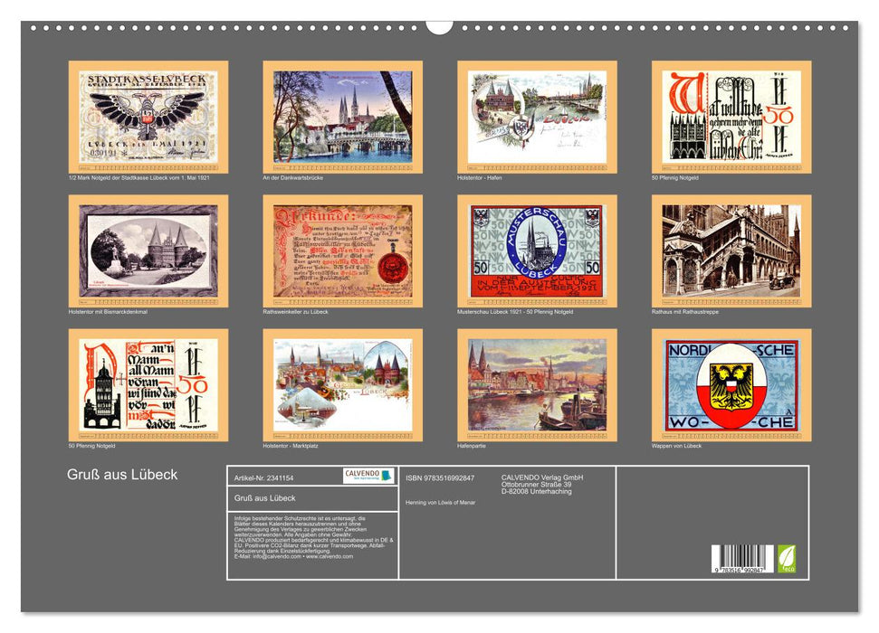 Gruß aus Lübeck (CALVENDO Wandkalender 2027)