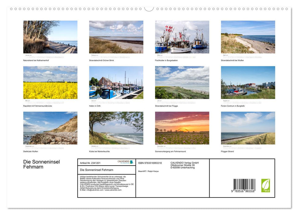 Die Sonneninsel Fehmarn (CALVENDO Premium Wandkalender 2027)