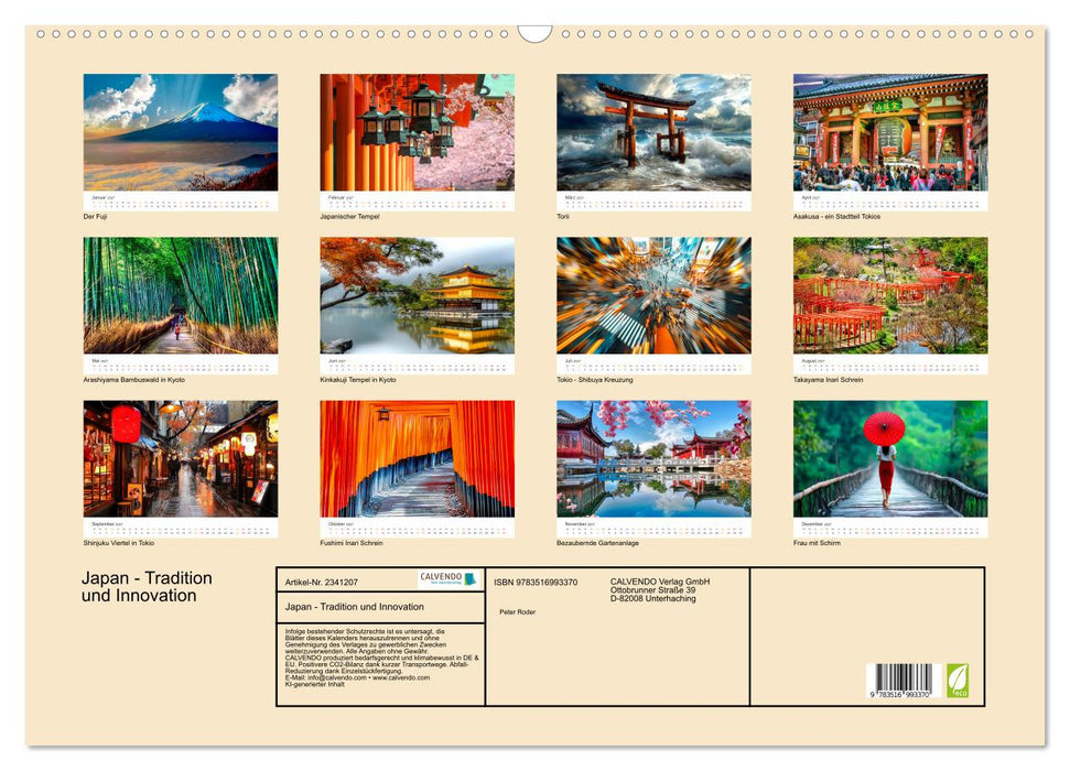 Japan - Tradition und Innovation (CALVENDO Wandkalender 2027)