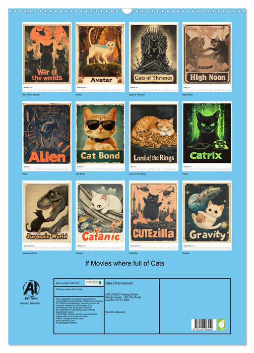 If Movies where full of Cats (CALVENDO Monthly Calendar 2027)