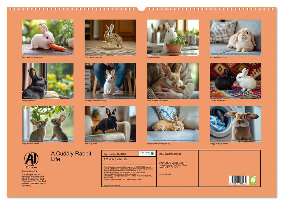 A Cuddly Rabbit Life (CALVENDO Monthly Calendar 2027)