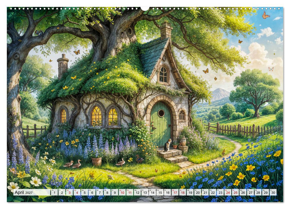 Zauberhafte Feenhäuser - Wunderwelt der magischen Orte voller Fantasie (CALVENDO Wandkalender 2027)
