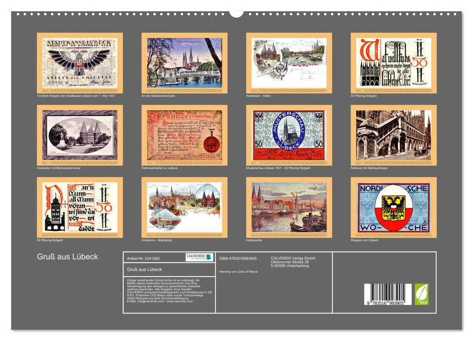 Gruß aus Lübeck (CALVENDO Premium Wandkalender 2027)