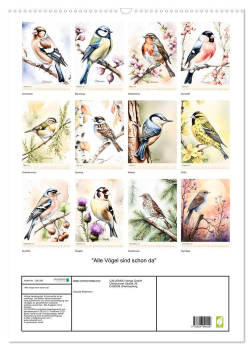 "Alle Vögel sind schon da" (CALVENDO Wandkalender 2027)