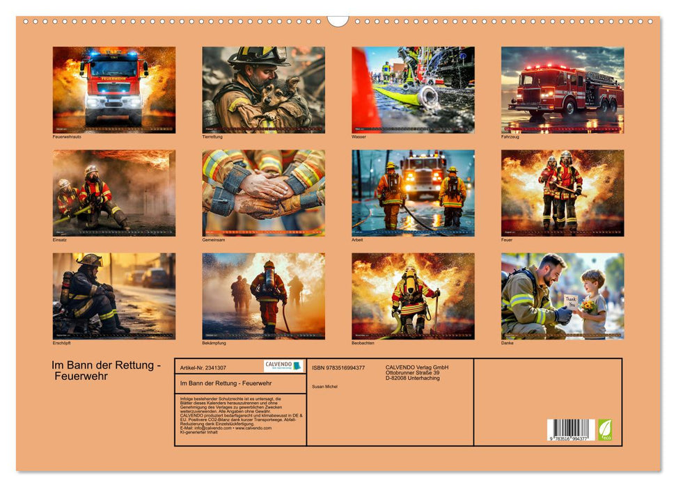 Im Bann der Rettung - Feuerwehr (CALVENDO Wandkalender 2027)