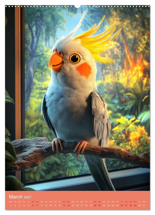 Cockatiel Chirpy Moments (CALVENDO Premium-Calendar 2027)