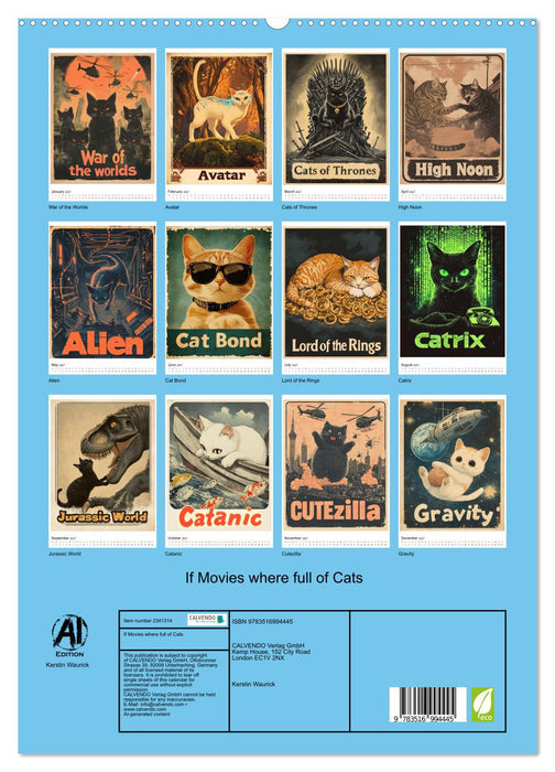 If Movies where full of Cats (CALVENDO Premium-Calendar 2027)