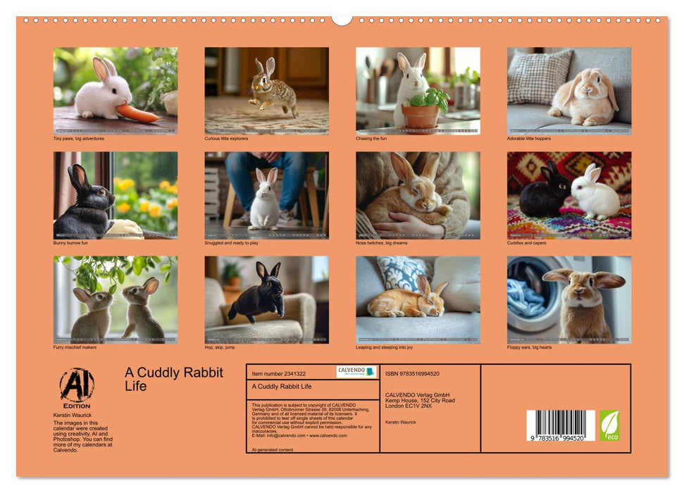 A Cuddly Rabbit Life (CALVENDO Premium-Calendar 2027)
