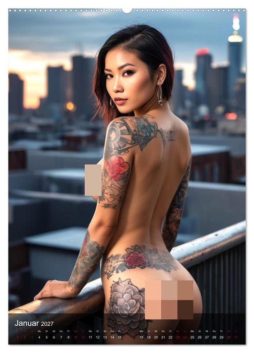 Tattoo Queens Asien (CALVENDO Wandkalender 2027)