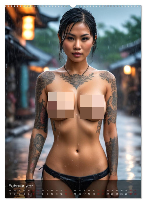 Tattoo Queens Asien (CALVENDO Wandkalender 2027)