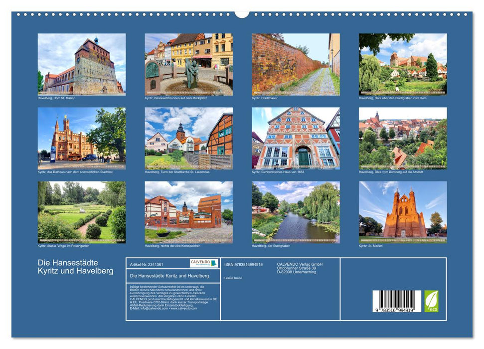 Die Hansestädte Kyritz und Havelberg (CALVENDO Premium Wandkalender 2027)