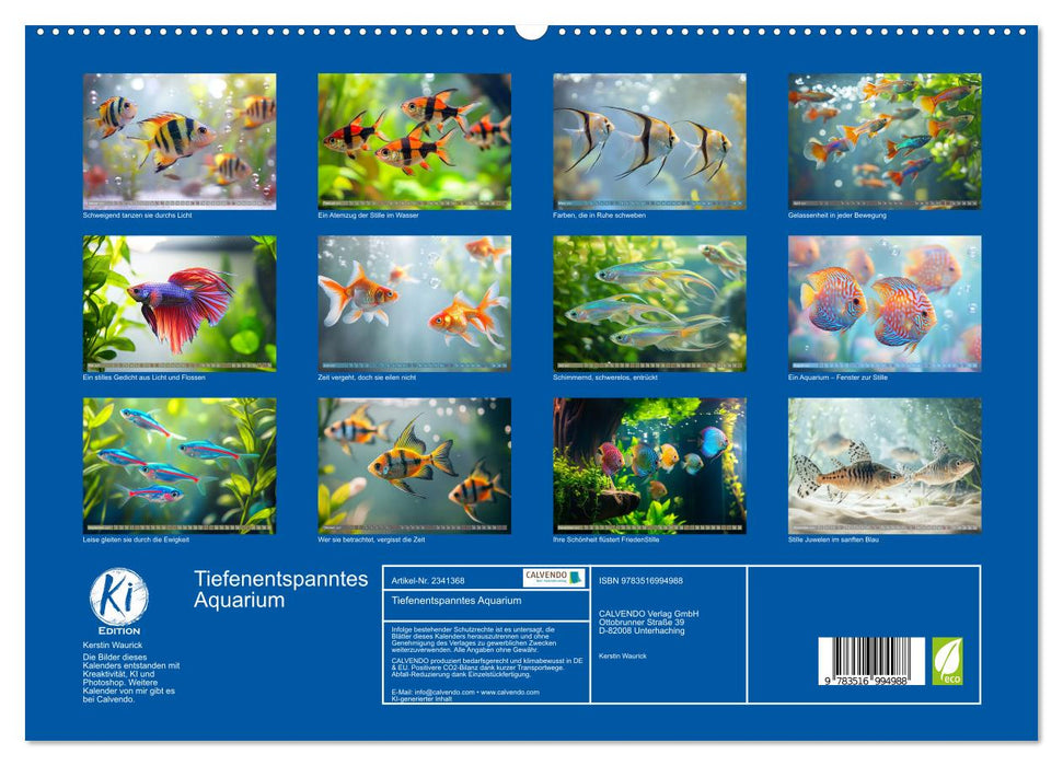 Tiefenentspanntes Aquarium (CALVENDO Premium Wandkalender 2027)