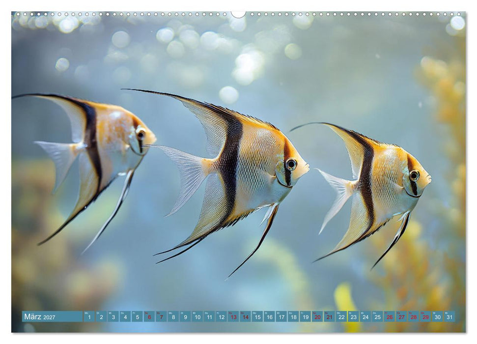 Tiefenentspanntes Aquarium (CALVENDO Premium Wandkalender 2027)