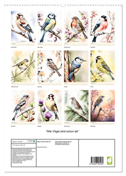 "Alle Vögel sind schon da" (CALVENDO Premium Wandkalender 2027)