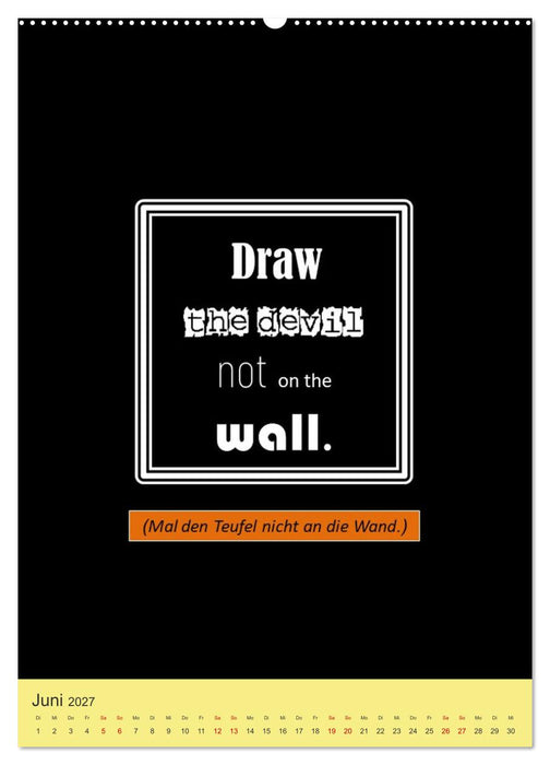 Nix als DENGLISCH (CALVENDO Premium Wandkalender 2027)