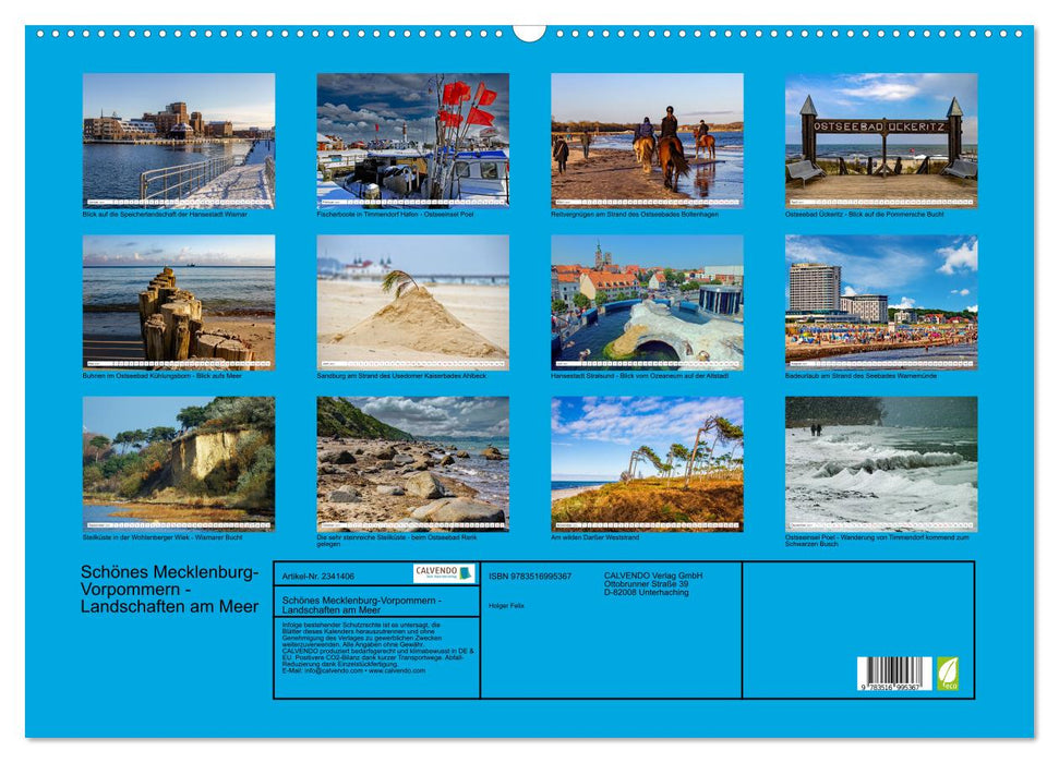 Schönes Mecklenburg-Vorpommern - Landschaften am Meer (CALVENDO Wandkalender 2027)