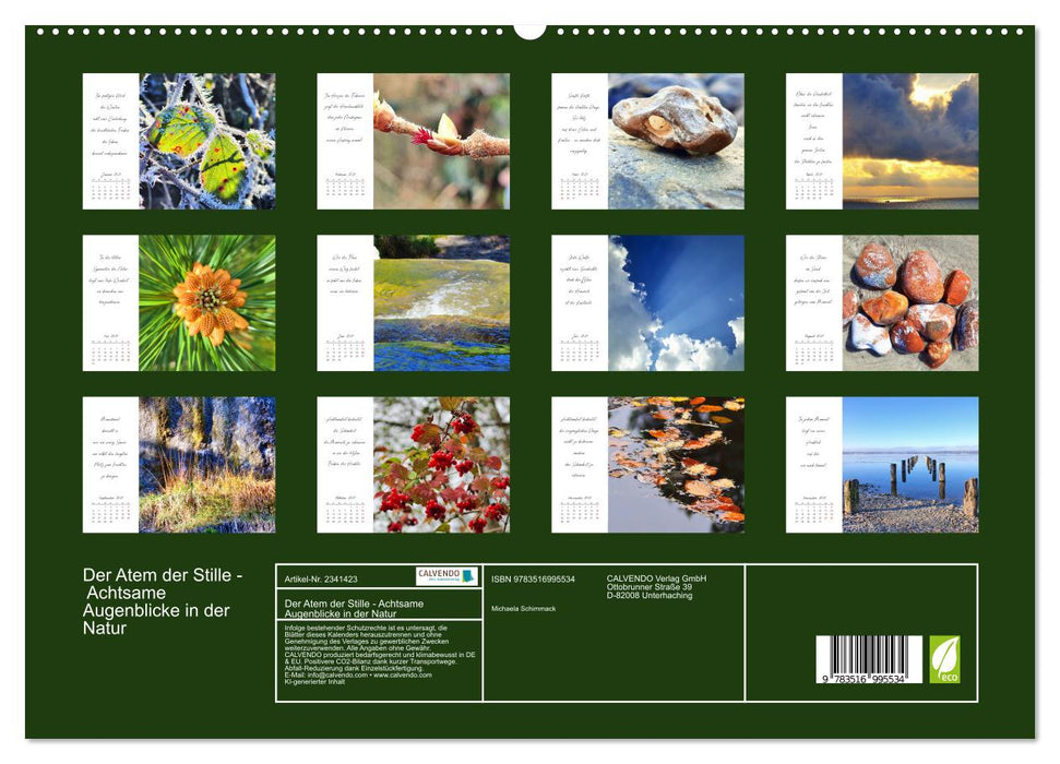 Der Atem der Stille - Achtsame Augenblicke in der Natur (CALVENDO Premium Wandkalender 2027)