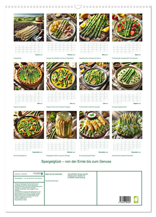 Spargelglück – von der Ernte bis zum Genuss (CALVENDO Wandkalender 2027)