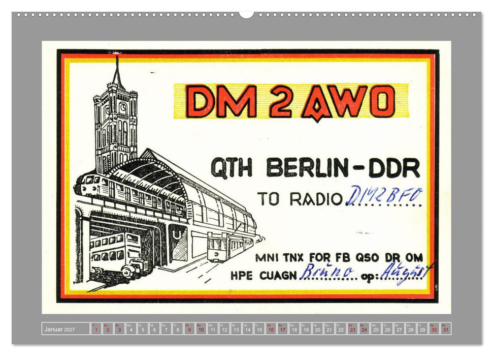 Amateurfunk in Ost-Berlin (CALVENDO Wandkalender 2027)