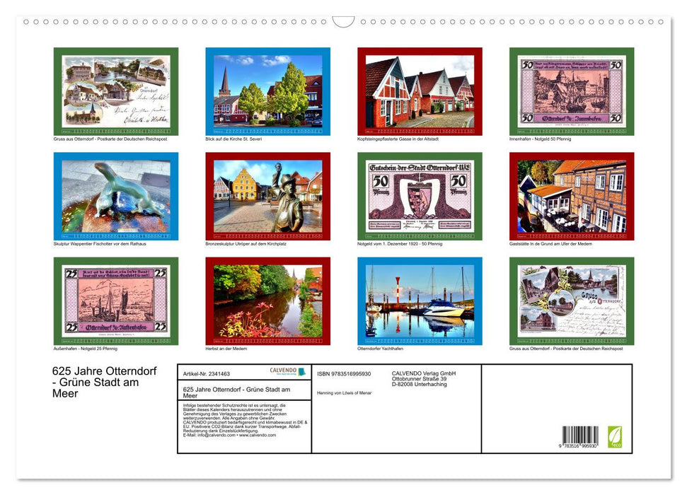 625 Jahre Otterndorf - Grüne Stadt am Meer (CALVENDO Wandkalender 2027)