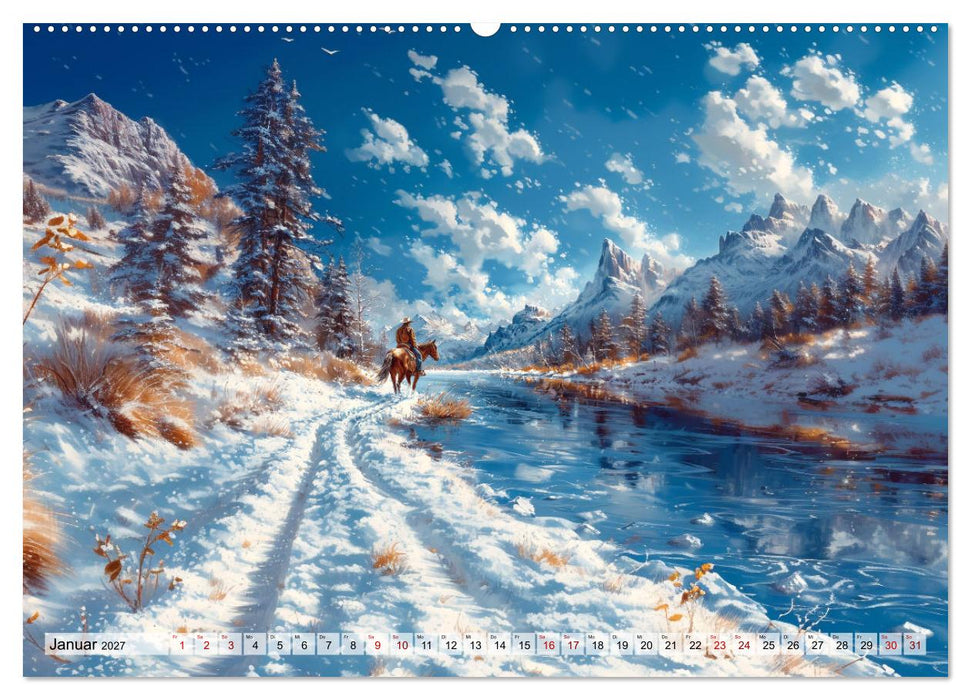 Pferde, Freiheit, Westernreiten (CALVENDO Wandkalender 2027)