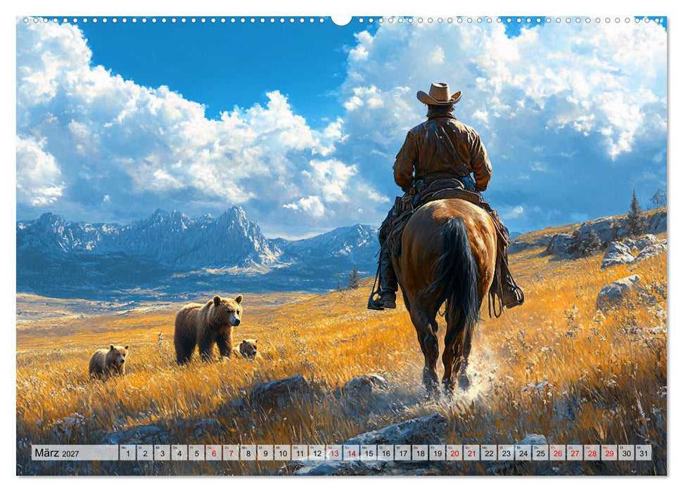 Pferde, Freiheit, Westernreiten (CALVENDO Wandkalender 2027)