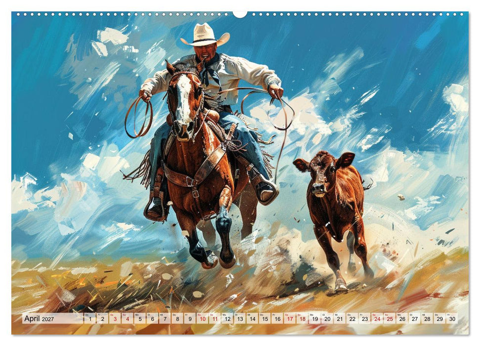 Pferde, Freiheit, Westernreiten (CALVENDO Wandkalender 2027)
