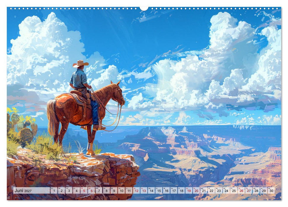 Pferde, Freiheit, Westernreiten (CALVENDO Wandkalender 2027)