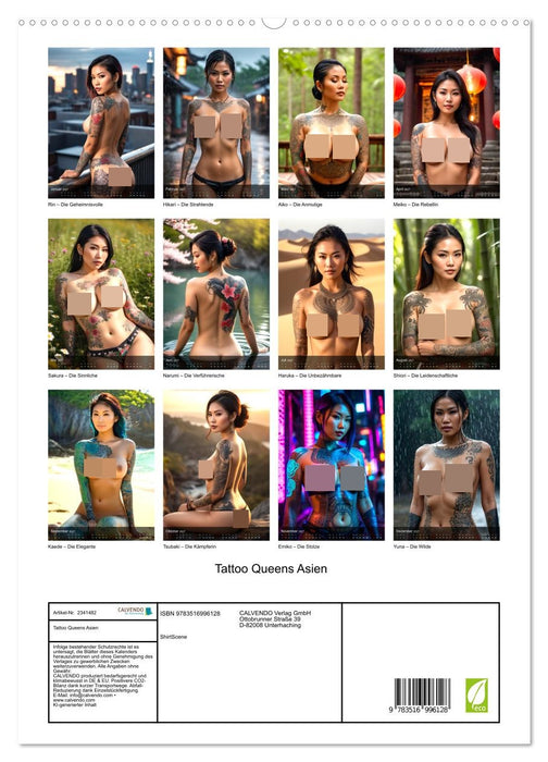 Tattoo Queens Asien (CALVENDO Premium Wandkalender 2027)